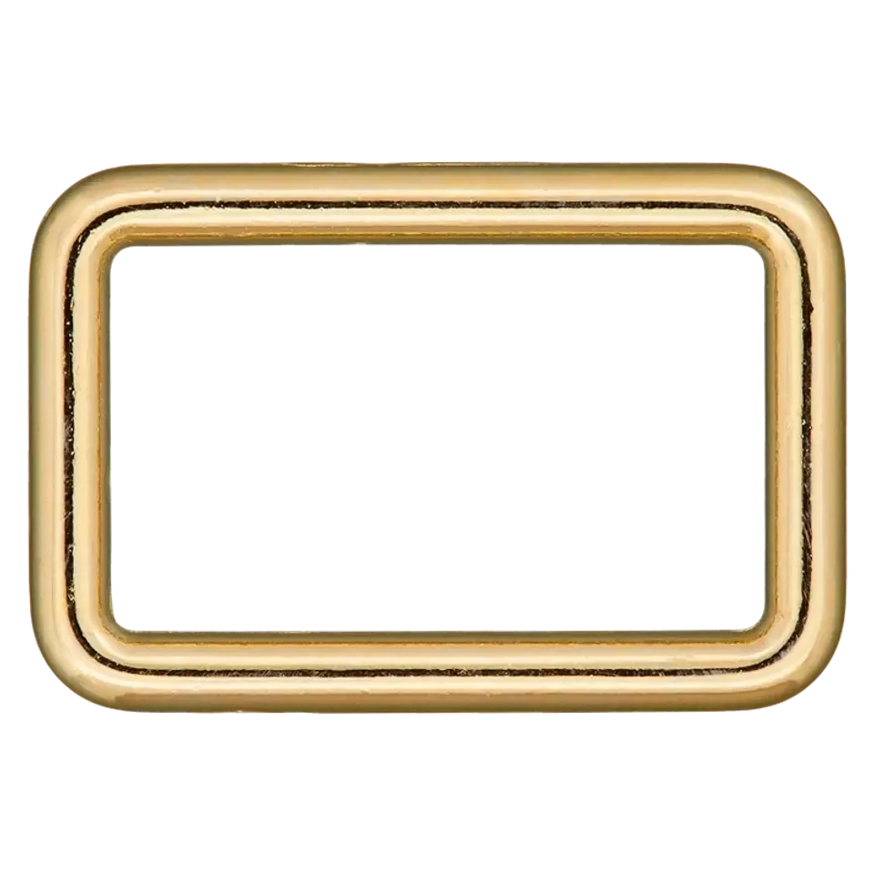 Rechthoekige ring - goudkleur - 2,5 x 1,5 cm