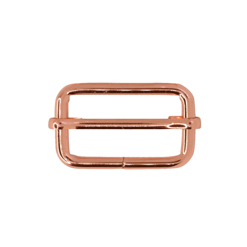 Schuifgesp - rosé goud / koper  25 mm x 15 mm