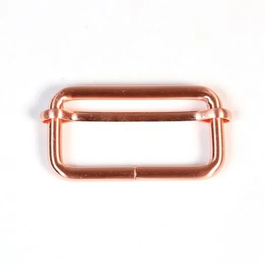 Schuifgesp - rosé goud / koper  40 x 15 mm