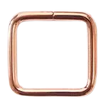 Rechthoekige ring - rosé goud / koper - 20 x 20 mm