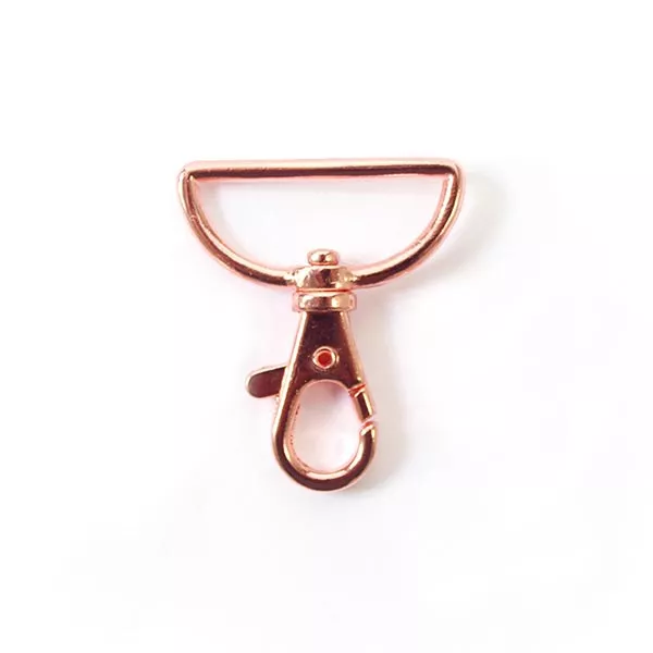 Musketonhaak - rosé goud / koper - 32 mm