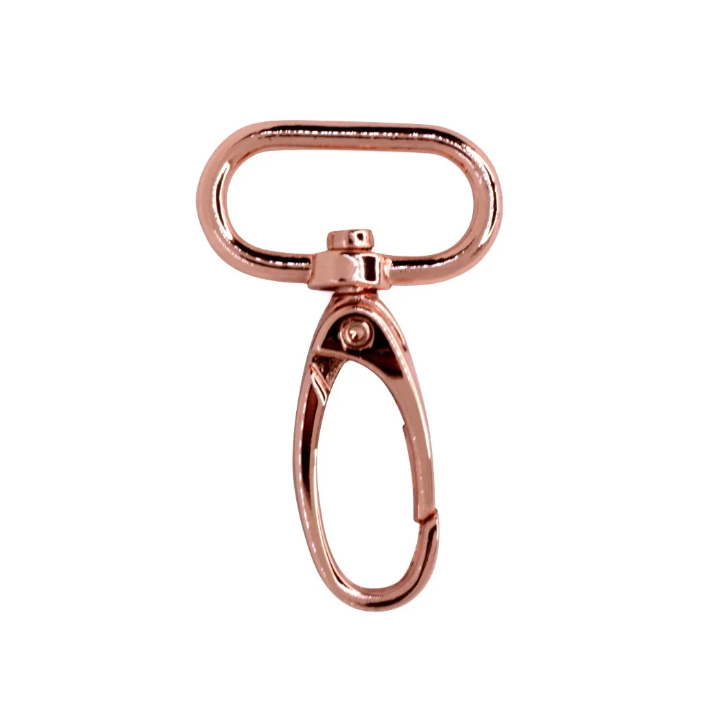Musketonhaak - rosé goud / koper - 25 mm