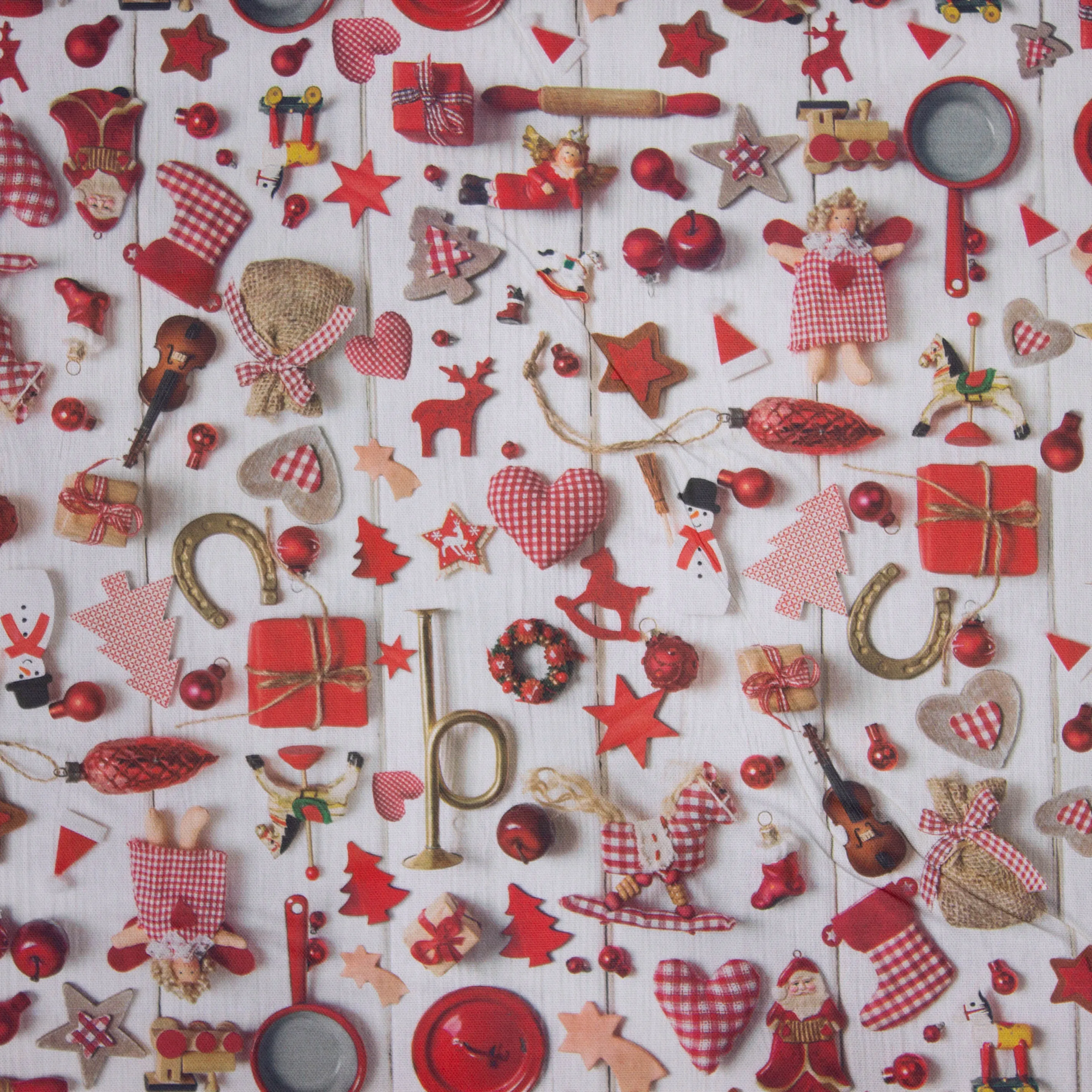 Canvas houtachtergrond met kerstdecoratie