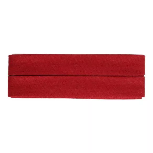 Biais - katoen 2 cm x 5 m - bordeaux / rood