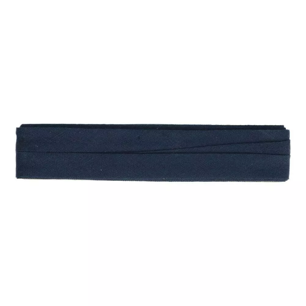 Biais - katoen 2 cm x 5 m - donkerblauw