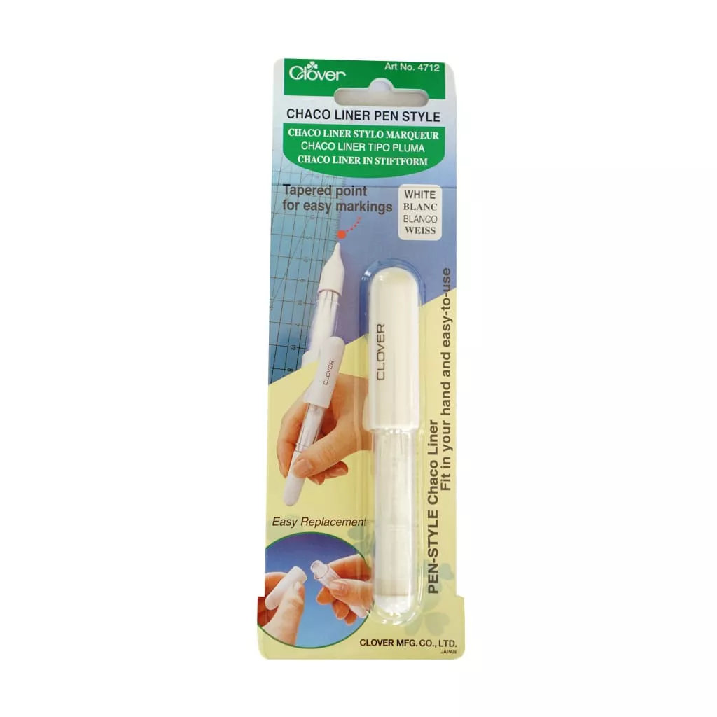 Kalk markeerpen wit (chaco liner pen white) van Clover