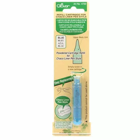 Navulling voor kalk markeerpen blauw - Clover