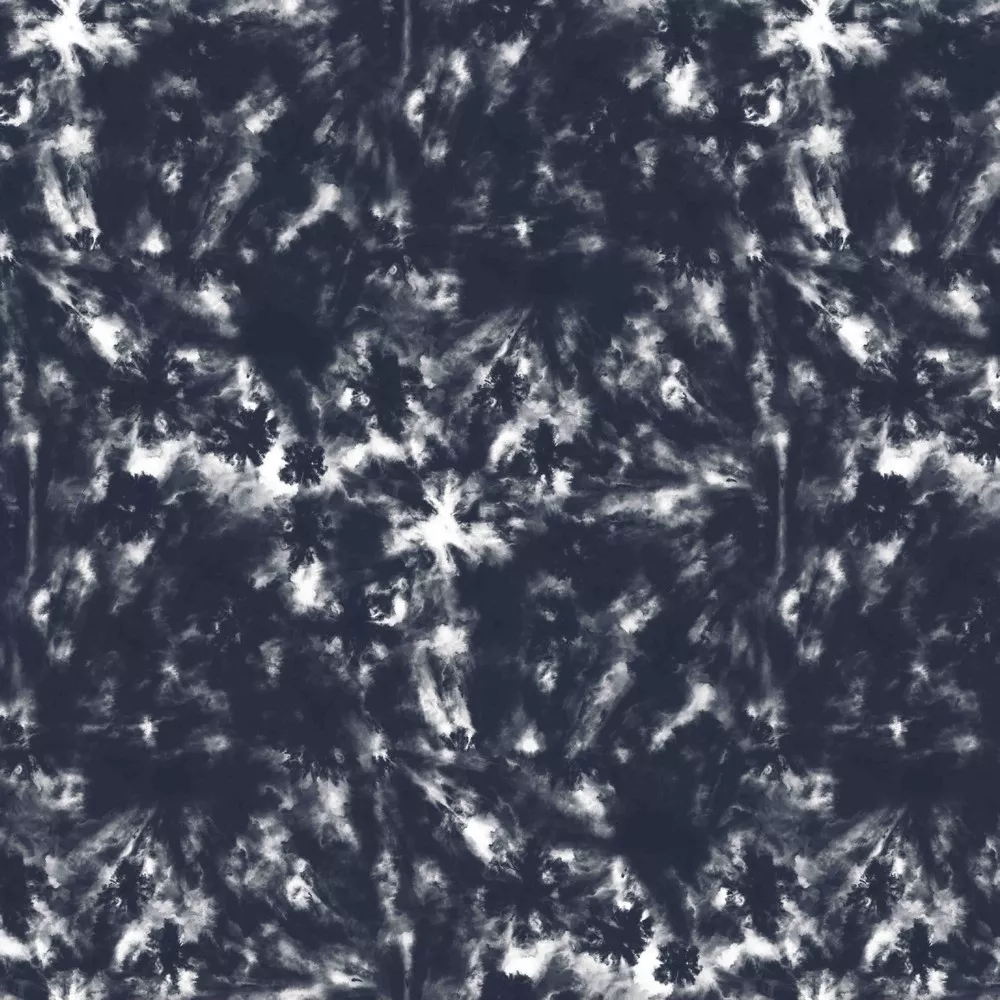 Tie dye blauwe katoen poplin van Poppy