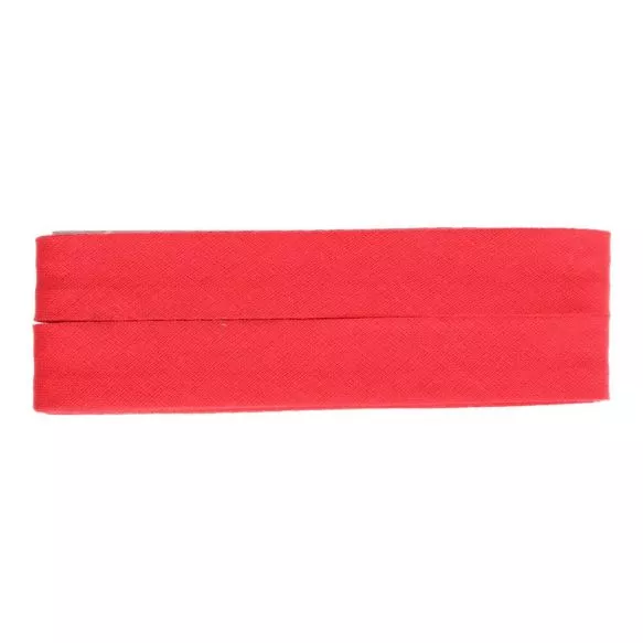 Biais - katoen 2 cm x 5 m - rood