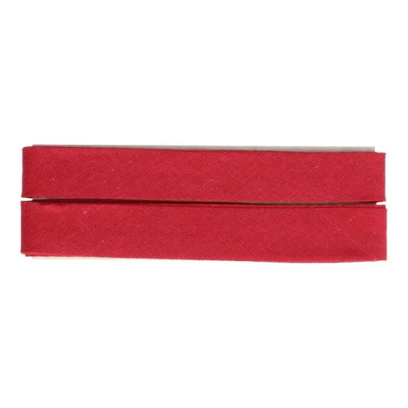 Biais - katoen 2 cm x 5 m - rood