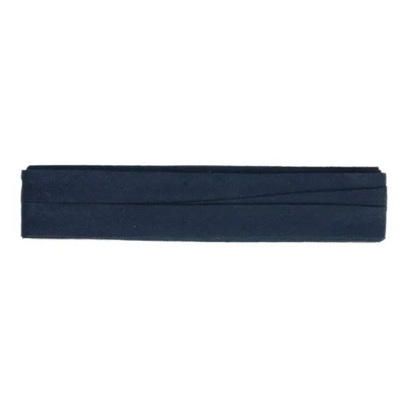 Biais - katoen 2 cm x 5 m - donkerblauw