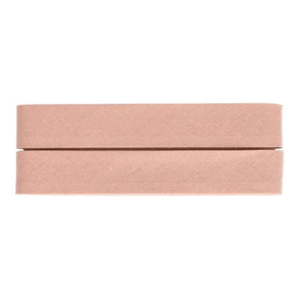 Biais - katoen 2 cm x 5 m - oud roze