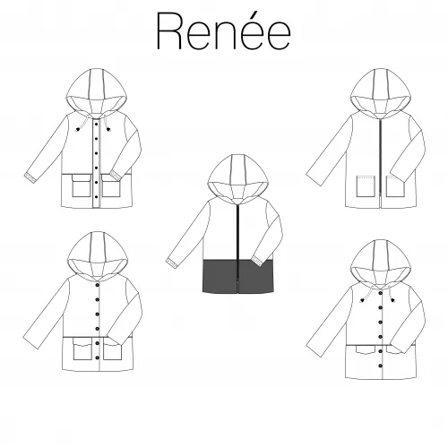 Patroon jas (maat 86 - 152) - 'Renée' van Iris May