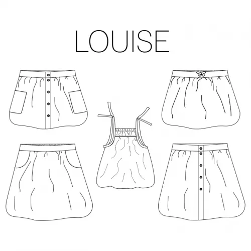 Patroon rok en top  (maat 86 - 158) - 'Louise' van Iris May