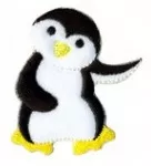 Applicatie - pinguïn - 5 x 4,5 cm