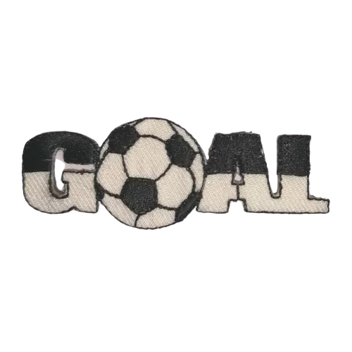 Applicatie - voetbal 'goal' - 7 x 2,5 cm