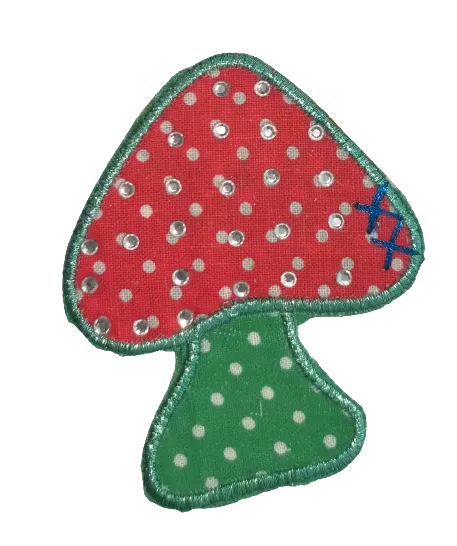 Applicaties - paddenstoel  - 7,5 x 6 cm