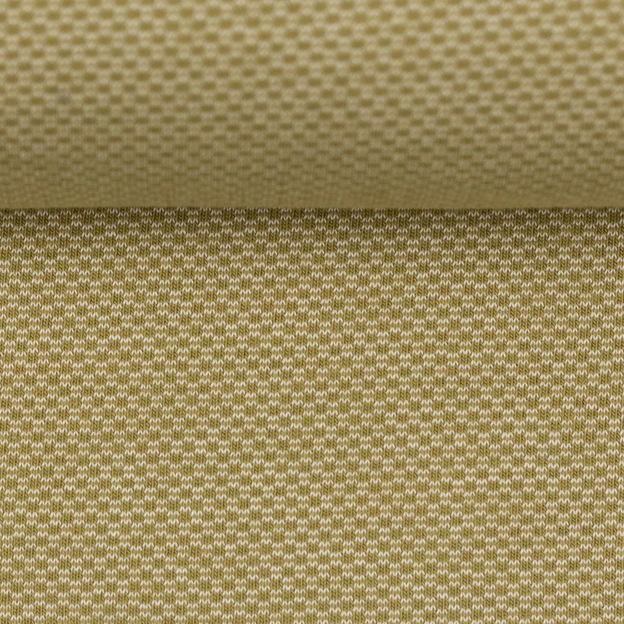Jacquard Jersey 'Leroy' geelbruin