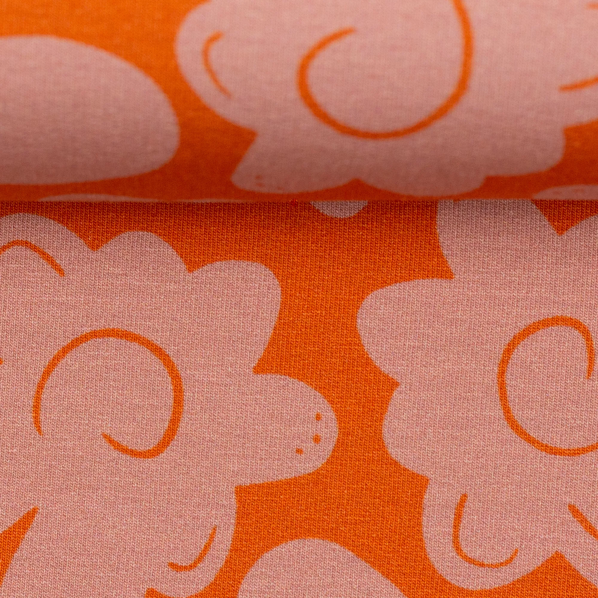 Oranje french terry met bloemen 'Balance by Cherry Picking'