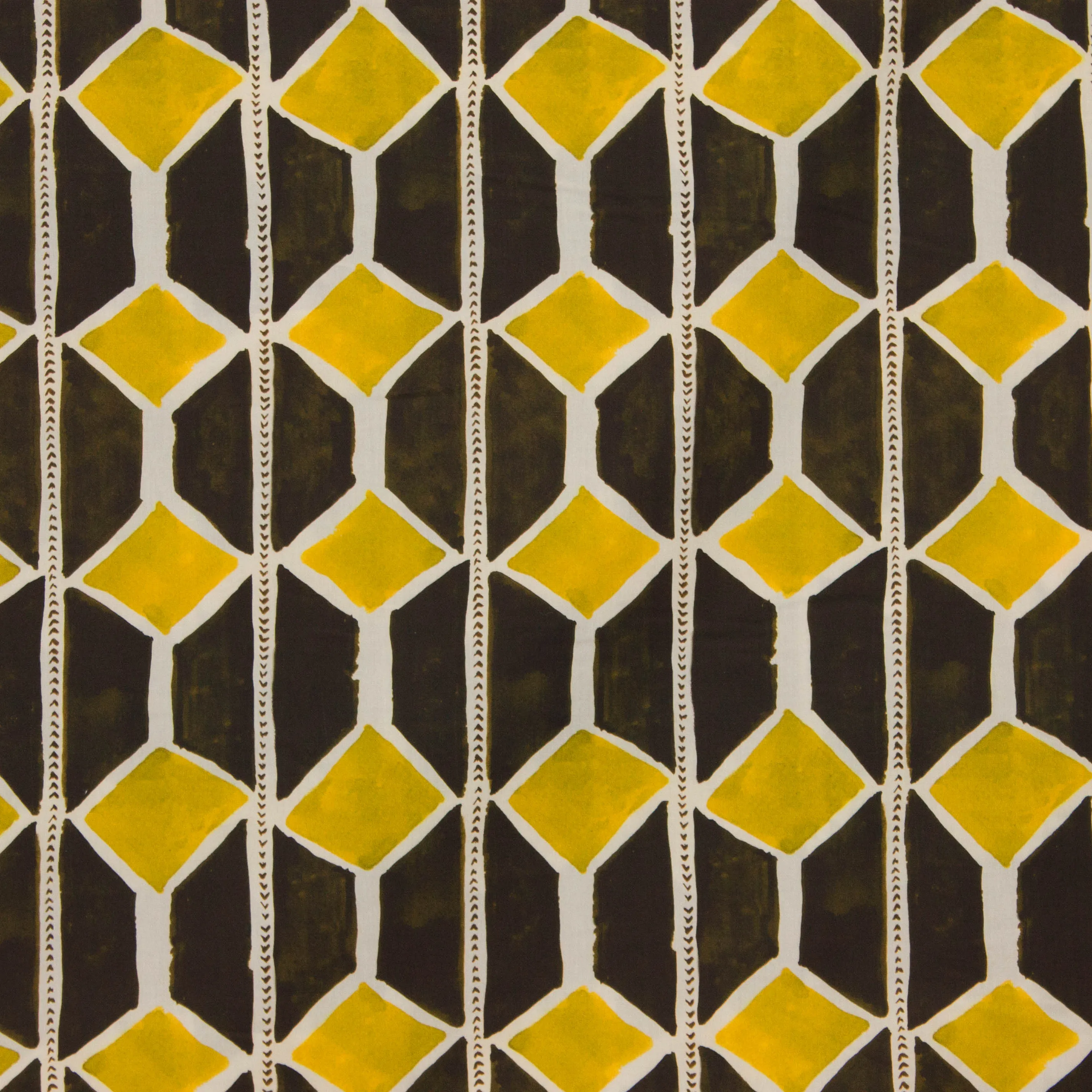 Katoen abstracte print - A La Ville