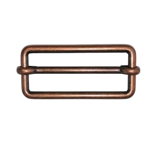 Schuifgesp - oud koper - 40 x 15 mm
