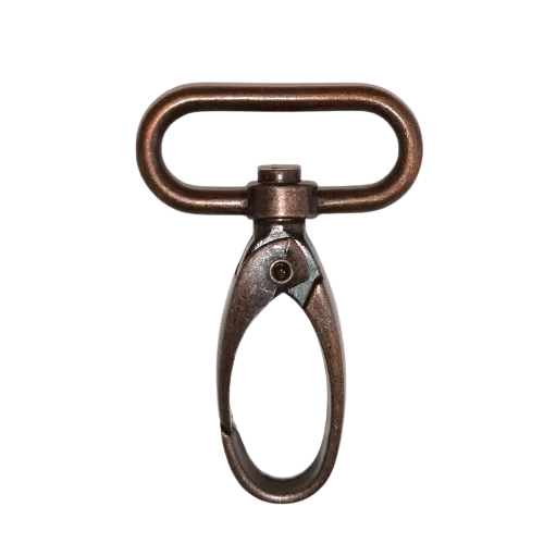 Musketonhaak - oud koper - 32 mm
