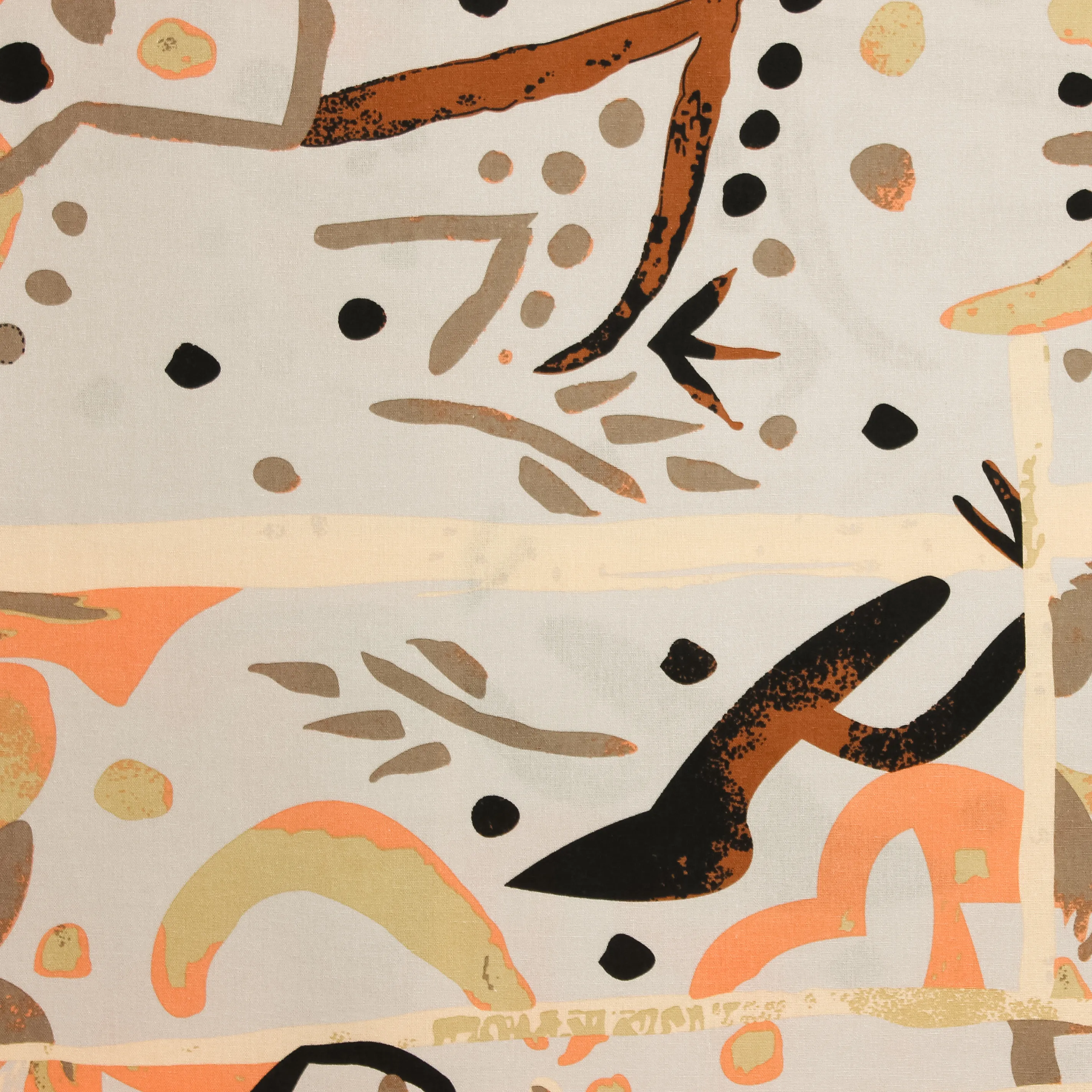 Viscose linnen met abstract patroon van Stitched By You