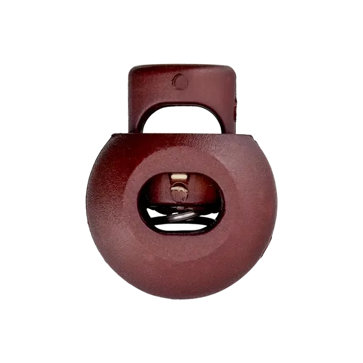 Koordstopper plastic rond 20 mm - bruin