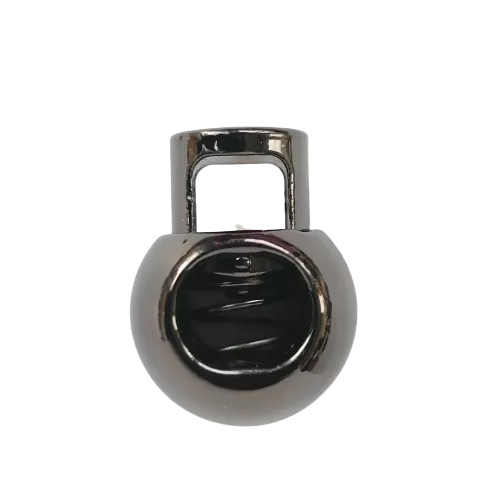 Koordstopper metaal rond 20 mm - gunmetal / zwart zilver
