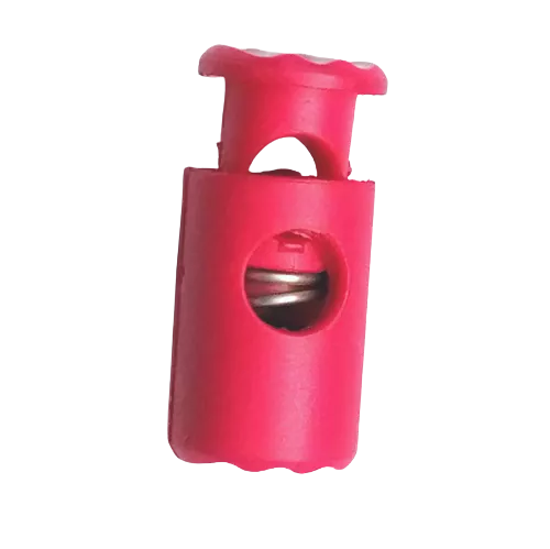Koordstopper plastic cilinder 20 mm - fuchsia roze