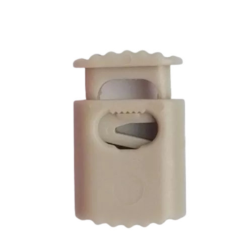 Koordstopper plastic met ribbels 20 mm - grijs