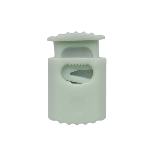 Koordstopper plastic met ribbels 20 mm - grijs