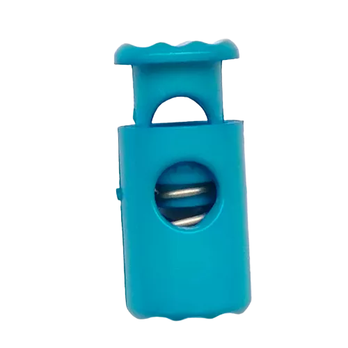 Koordstopper plastic cilinder 20 mm - turquoise