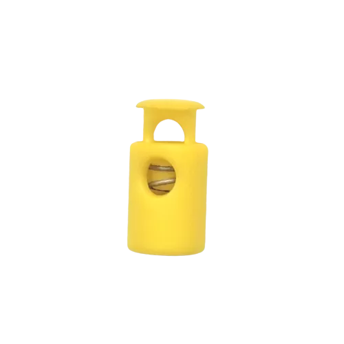 Koordstopper plastic cilinder 14 mm - geel