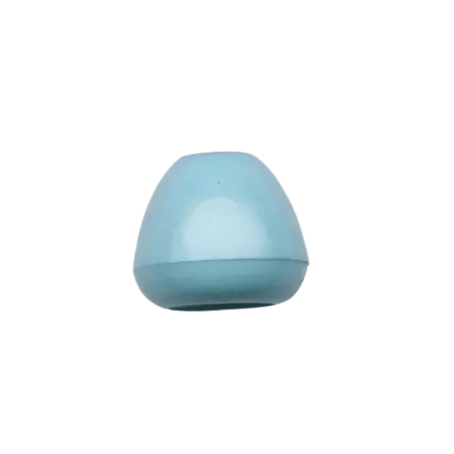 Koord einde plastic 12 mm - lichtblauw / babyblauw (opening 5 mm)