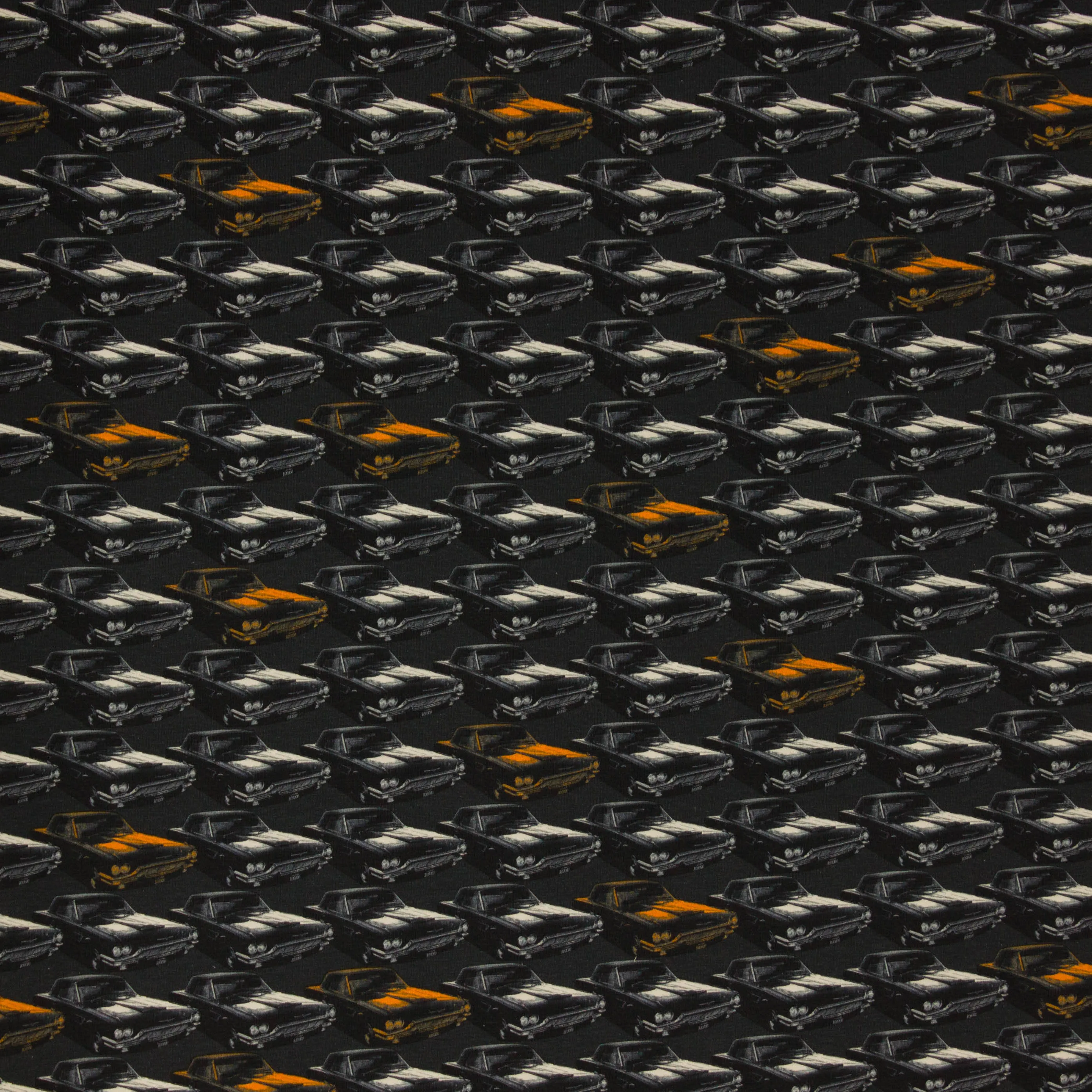 Tricot zwart met auto's Fast Cars - Poppy