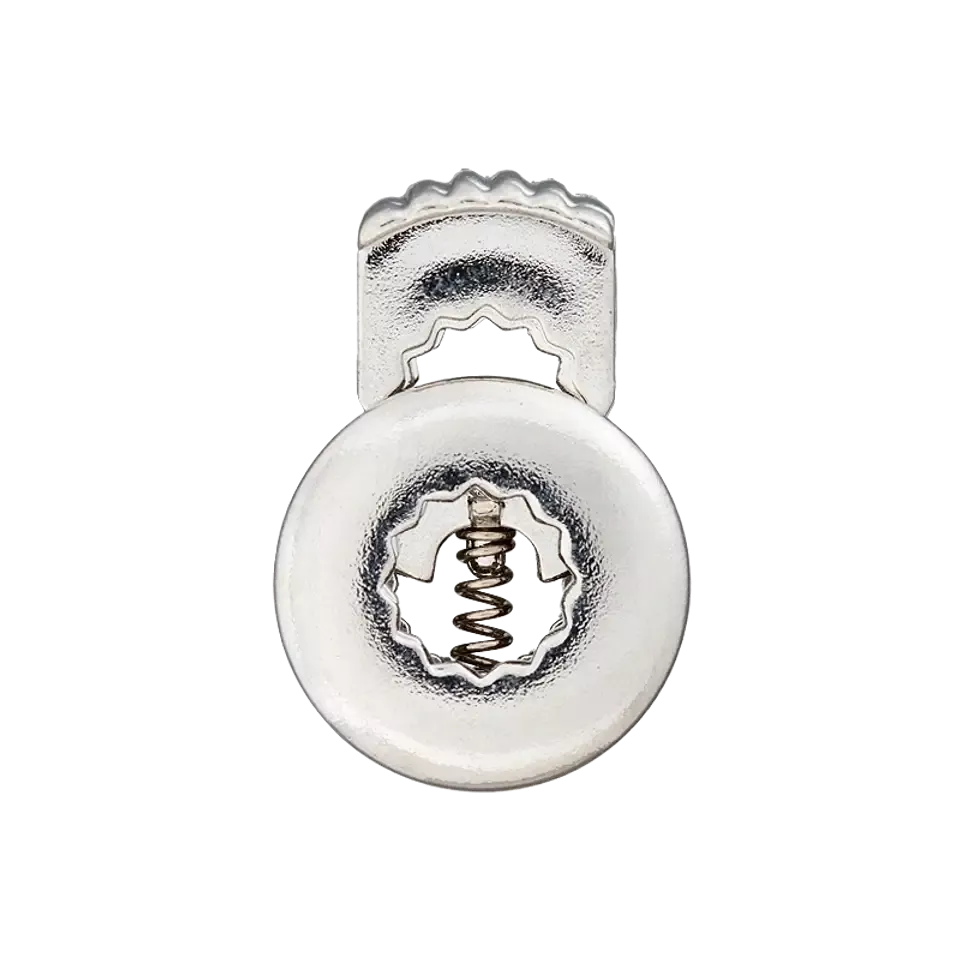 Koordstopper plastic plat rond 25 mm - zilver