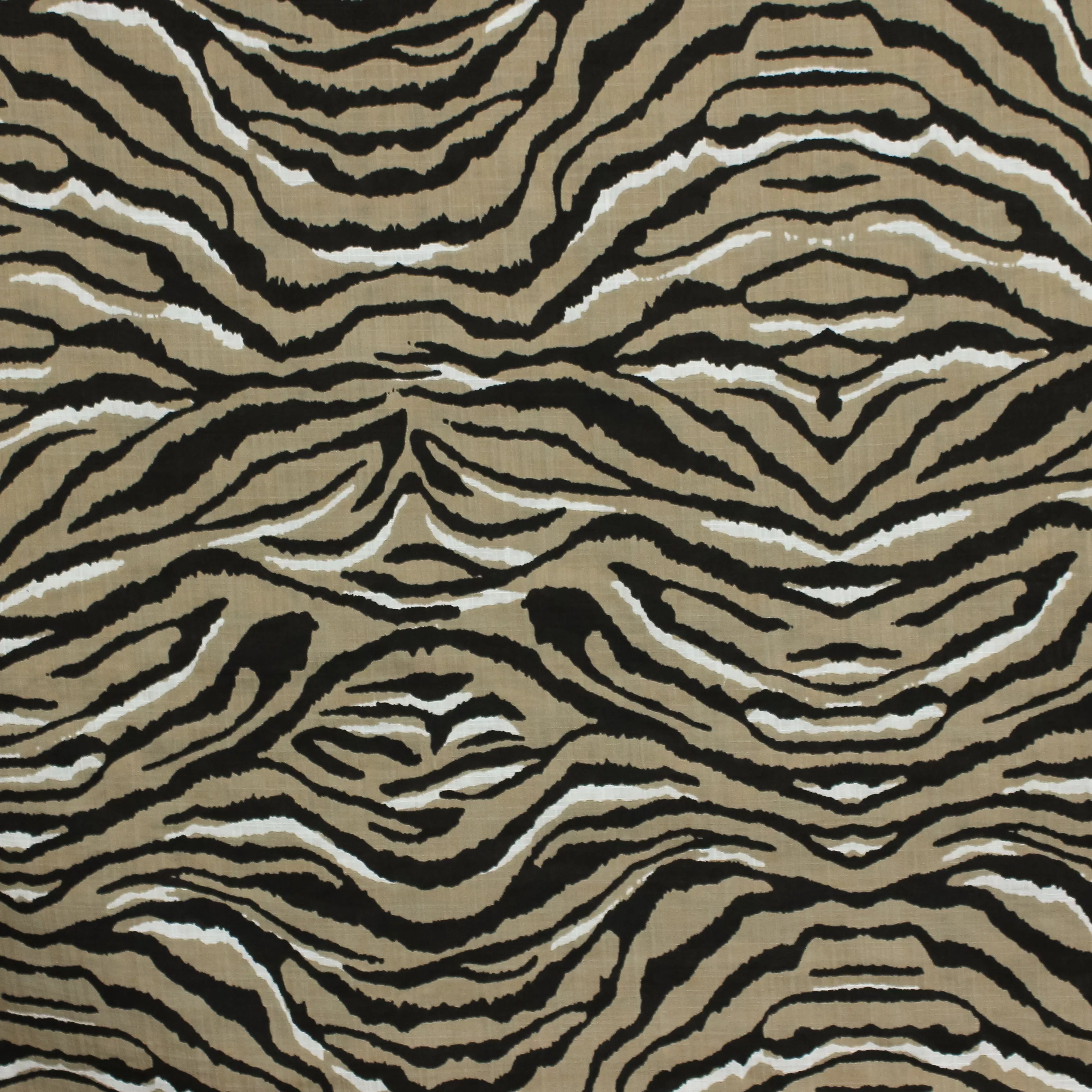 Bruine katoen / viscosemengeling met dierenprint van B*Trendy