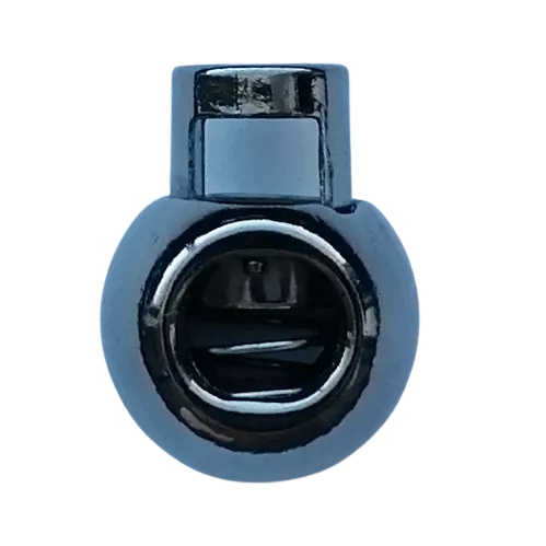 Koordstopper metaal rond 20 mm - gunmetal / zwart zilver