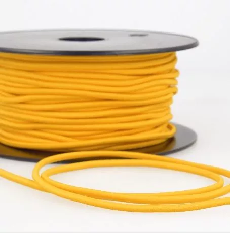 Rond elastisch touw - 3 mm geel