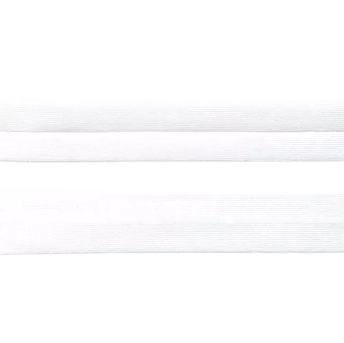 Biais - rekbare viscose 2 cm - wit