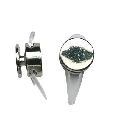 Koordstopper metaal 2 gaten - rond 12 mm - zilver (openingen 3 mm)