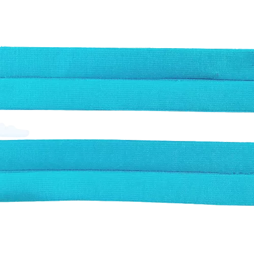 Biais - rekbare katoen 2 cm - turquoise