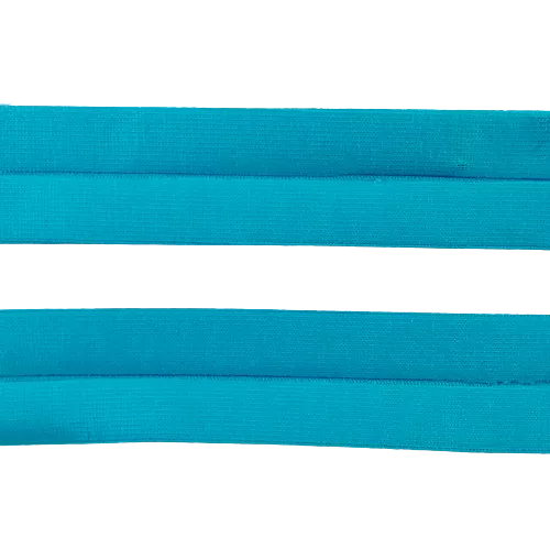 Biais - licht rekbare katoen 2 cm - turquoise