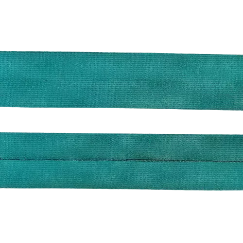 Biais - rekbare katoen 2 cm - petrol groen