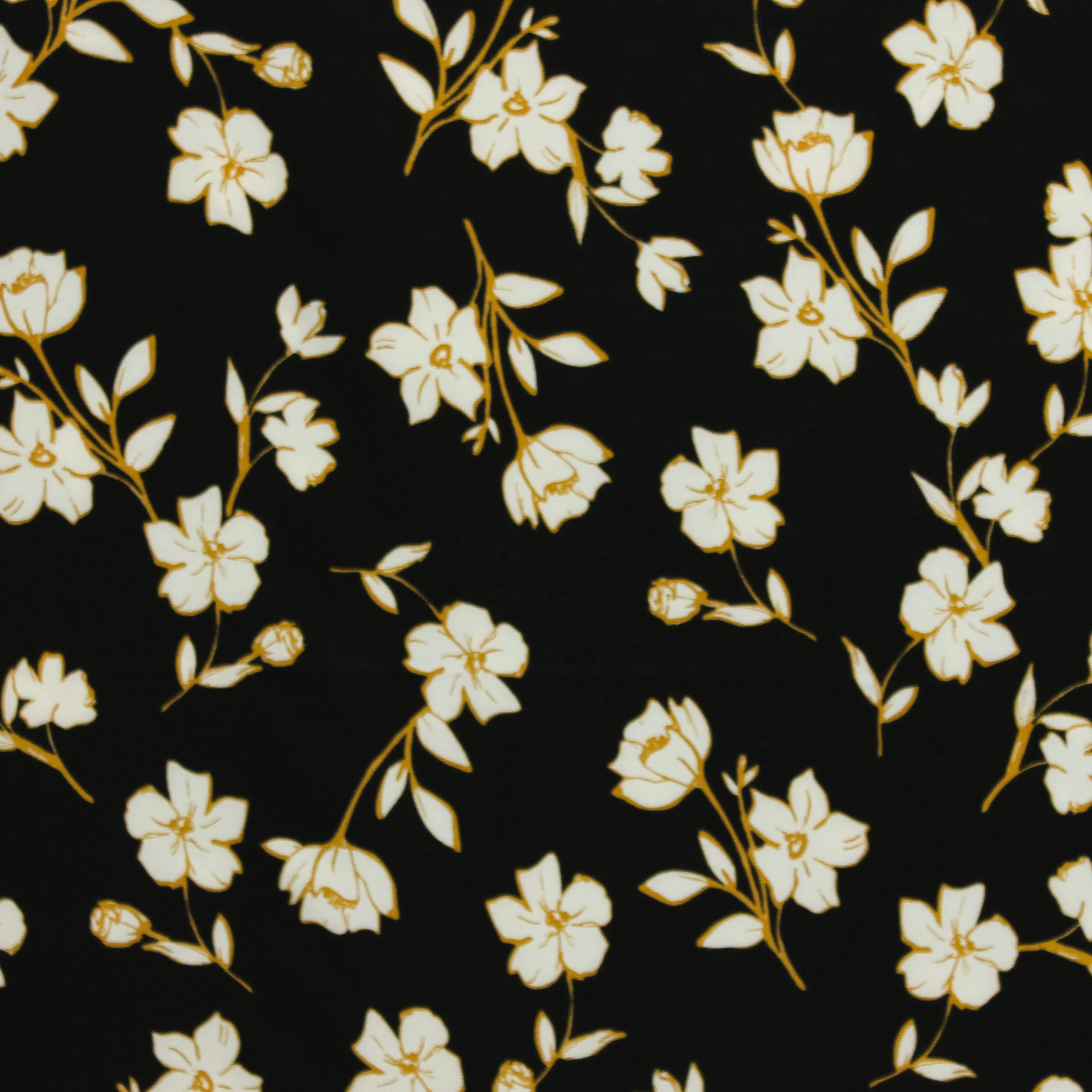 Zwarte polyester met bloemetjes van My Image magazine #24 lente - zomer 2022
