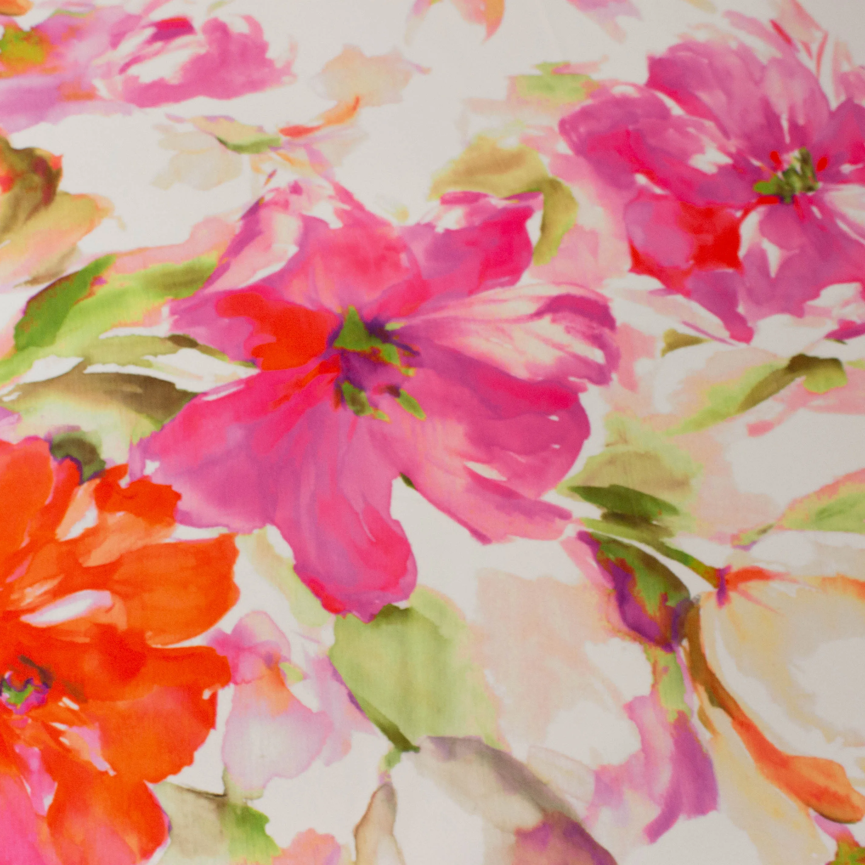 Polyester satijn met bloemen - Lorré
