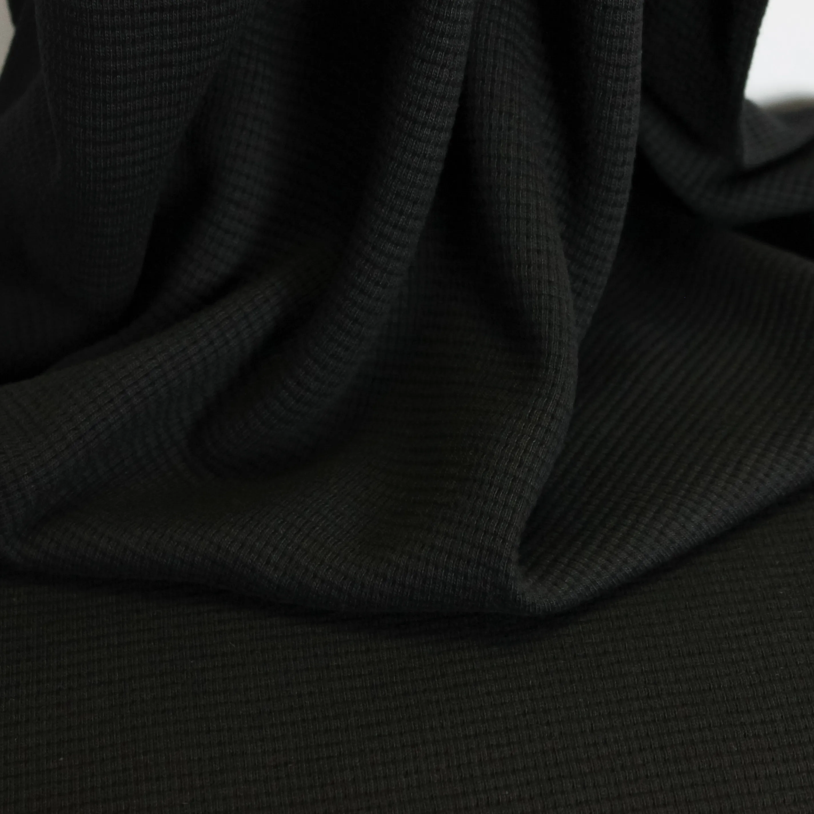 Wafelstof tricot - Black
