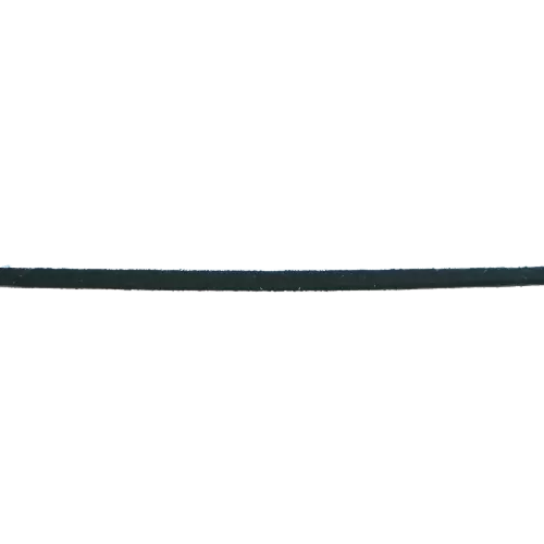 Plat zwart imitatiedaim touw / veter - synthetisch 3 mm