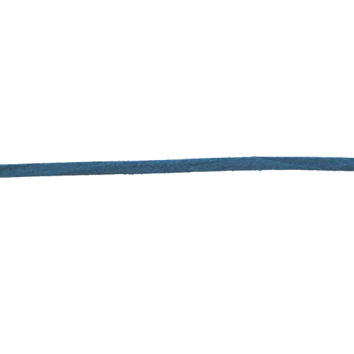 Platte blauwe imitatiedaim touw / veter - synthetisch 3 mm